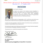 Formal invitation of 2018 SAWC